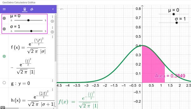 calculadora-de-distribución-normal-en-geogebra