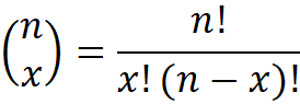 fórmula de distribución binomial