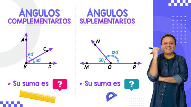 Ángulos complementarios y suplementarios web